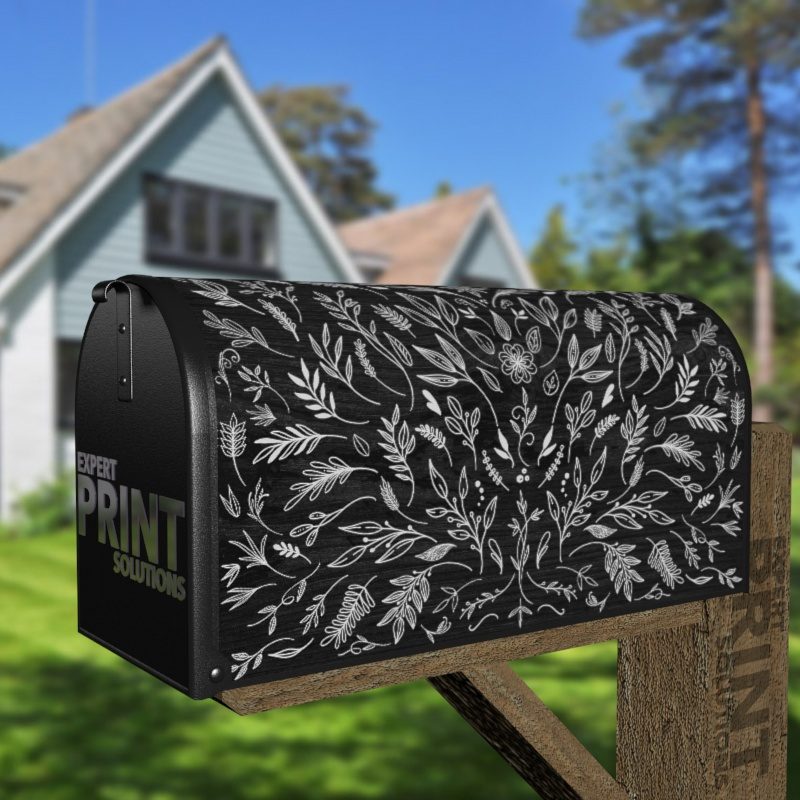 Farmhouse Flowers on Wood Design Decorative Curbside Farm Mailbox Cover