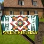 Beautiful Farmhouse Quilt Patchwork Design #3 Decorative Curbside Farm Mailbox Cover