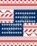 USA America Flag Patchwork Design Decorative Curbside Farm Mailbox Cover