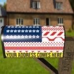USA America Flag Patchwork Design Decorative Curbside Farm Mailbox Cover