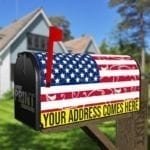 USA America Flag Flower Design Decorative Curbside Farm Mailbox Cover