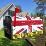 Grungy Union Jack British Flag Decorative Curbside Farm Mailbox Cover