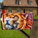Angry Lion Face Decorative Curbside Farm Mailbox Cover