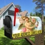 Victorian Cherub with Flowers Decorative Curbside Farm Mailbox Cover