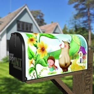 Fairy and the Little Bear Decorative Curbside Farm Mailbox Cover