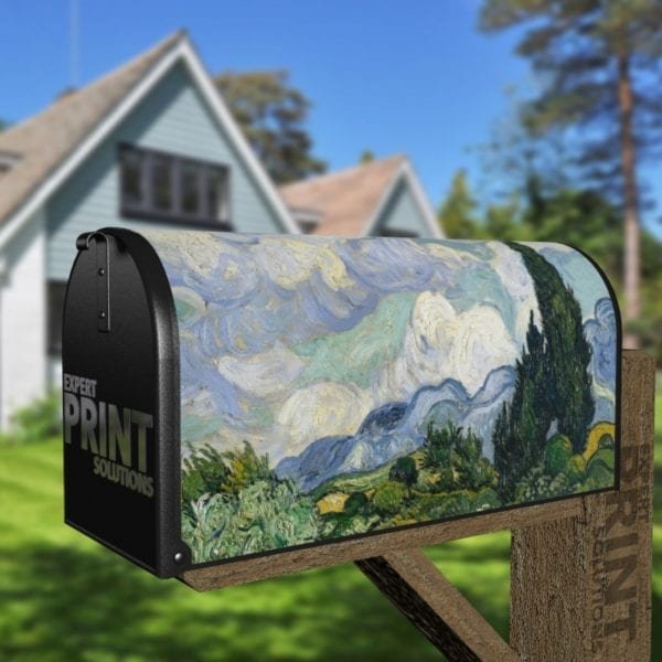 Wheat Field with Cypresses by Vincent van Gogh Decorative Curbside Farm Mailbox Cover