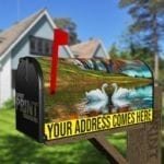 Autumn Lake and Swans Decorative Curbside Farm Mailbox Cover