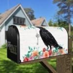 Vintage Crow with a Key Decorative Curbside Farm Mailbox Cover