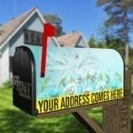 Romantic Swans and Blue Flowers Decorative Curbside Farm Mailbox Cover