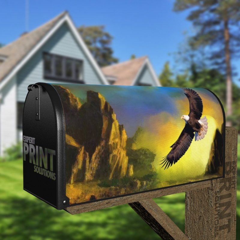 Eagle Above the River Decorative Curbside Farm Mailbox Cover