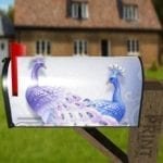 Pink and Blue Peacocks Decorative Curbside Farm Mailbox Cover