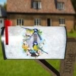 Yellow and Blue Bird Couple and a Birdhouse Decorative Curbside Farm Mailbox Cover