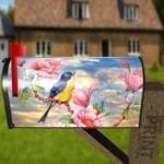 Cute Bird on a Rose Bush Decorative Curbside Farm Mailbox Cover