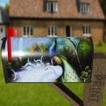 Snow White and Colorful Peacocks Decorative Curbside Farm Mailbox Cover