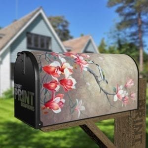 Pretty Oriental Birds Decorative Curbside Farm Mailbox Cover
