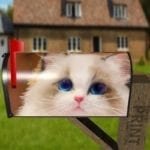 Beautiful Blue Eyed Cat Decorative Curbside Farm Mailbox Cover