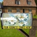 Delicate White Flowers Decorative Curbside Farm Mailbox Cover