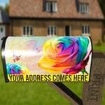 Rainbow Rose and Butterfly Decorative Curbside Farm Mailbox Cover