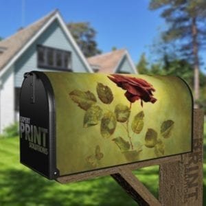Beautiful Red Rose in a Vase Decorative Curbside Farm Mailbox Cover