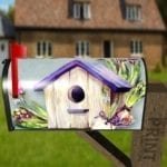 Birdhouse with Spring Flowers Decorative Curbside Farm Mailbox Cover