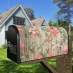 Rustic Flowers on Wood Pattern #1 Decorative Curbside Farm Mailbox Cover