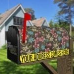 Rustic Flowers on Wood Pattern #9 Decorative Curbside Farm Mailbox Cover