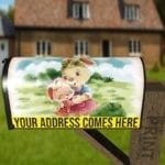 Cute Bunny Mom and Baby Decorative Curbside Farm Mailbox Cover