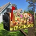 Autumn Flowers at the Window Decorative Curbside Farm Mailbox Cover