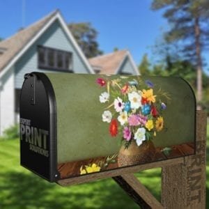 Colorful Garden Bouquet Decorative Curbside Farm Mailbox Cover