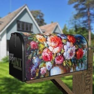 Beautiful Victorian Garden Flowers Decorative Curbside Farm Mailbox Cover