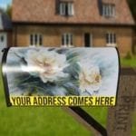 Delicate White Roses Decorative Curbside Farm Mailbox Cover