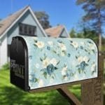 Little White and Blue Flowers Decorative Curbside Farm Mailbox Cover