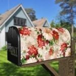 Red, Pink and White Victorian Flowers Decorative Curbside Farm Mailbox Cover