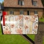 Flowers on Wood Pattern #1 Decorative Curbside Farm Mailbox Cover
