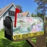 Flowers on Wood Pattern #5 Decorative Curbside Farm Mailbox Cover