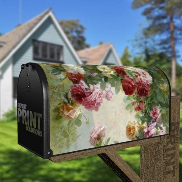 Beautiful Romantic Victorian Roses #3 Decorative Curbside Farm Mailbox Cover