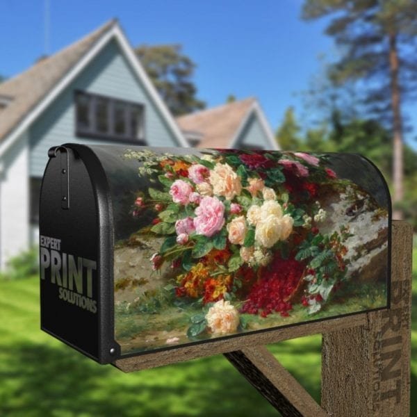 Beautiful Romantic Victorian Roses #12 Decorative Curbside Farm Mailbox Cover