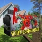 Beautiful Red Poppies and Daisies Decorative Curbside Farm Mailbox Cover