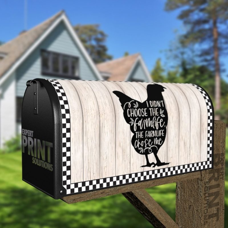 Farmhouse Chicken Silhouette Decorative Curbside Farm Mailbox Cover