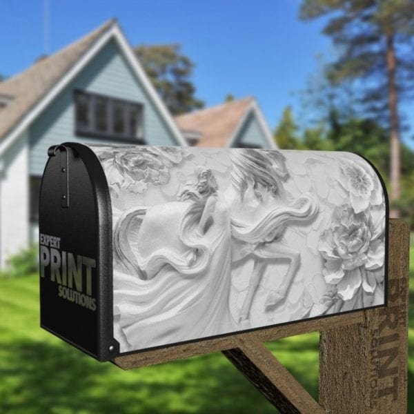 White Horse and Princess Decorative Curbside Farm Mailbox Cover