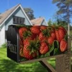 Red Juice Strawberries Decorative Curbside Farm Mailbox Cover