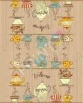 Colorful Teacups Decorative Curbside Farm Mailbox Cover