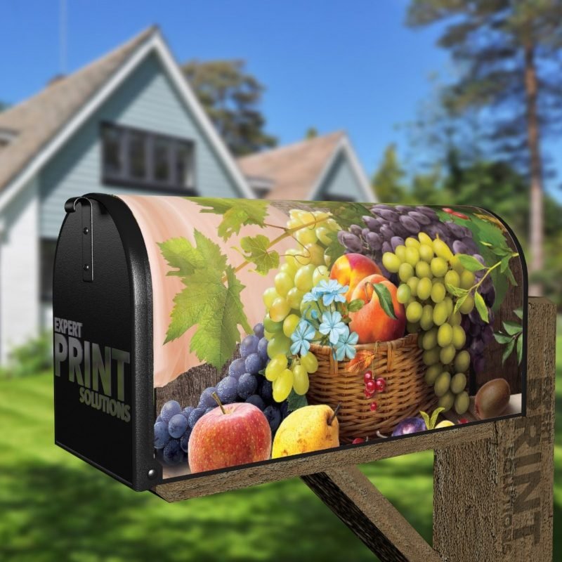 Still Life with Flowers and Fruit Decorative Curbside Farm Mailbox Cover