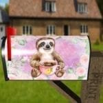 Cute Little Sloth with a Cup of Tea Decorative Curbside Farm Mailbox Cover