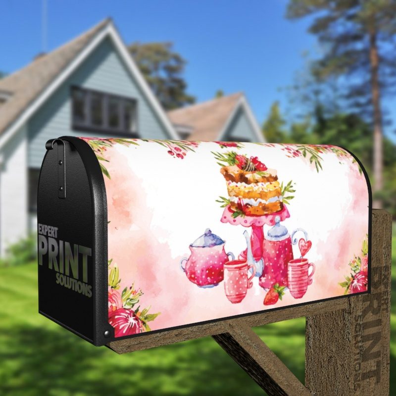 Afternoon Tea Design #2 Decorative Curbside Farm Mailbox Cover