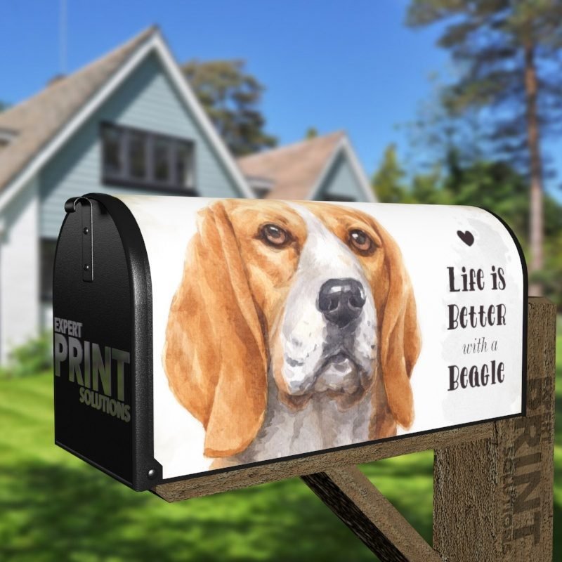 Life is Better with a Beagle Decorative Curbside Farm Mailbox Cover