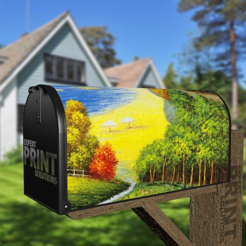 Path to the Beach Decorative Curbside Farm Mailbox Cover