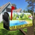 Little Cottage By the Lake #2 Decorative Curbside Farm Mailbox Cover