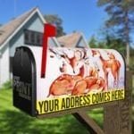 Beautiful Flower Deer Family #3 Decorative Curbside Farm Mailbox Cover