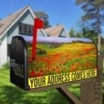 Tuscany Landscape with Poppies Decorative Curbside Farm Mailbox Cover